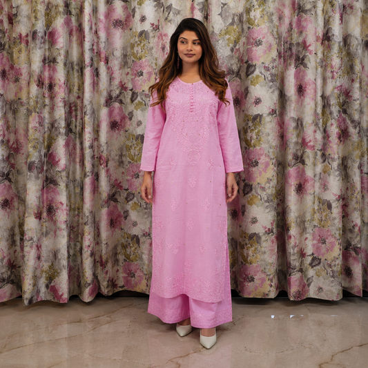 Sakura Serenity (Cotton Mukesh Work Kurta)