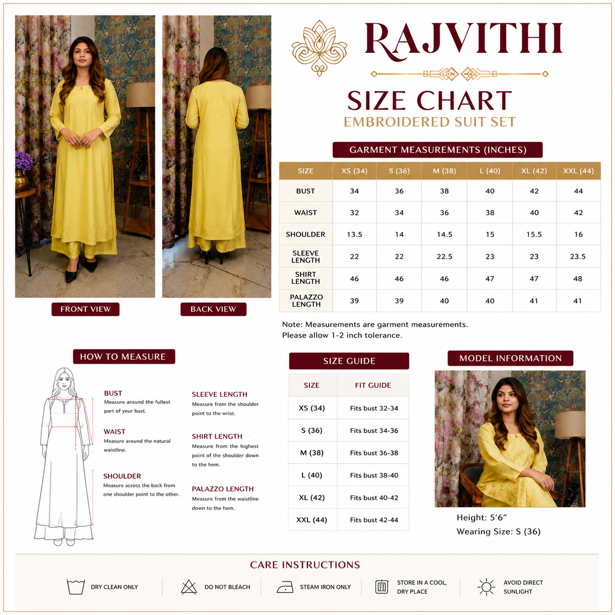 Sunshine Grace Yellow Chanderi Chikankari Kurta Set for Women | Rajvithi