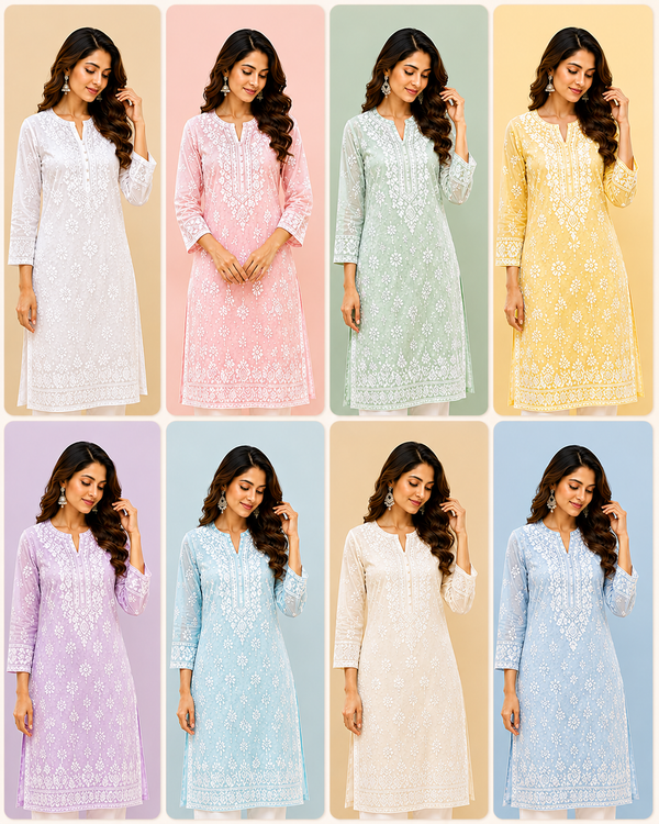 Lucknowi  Chikankari Kurta