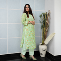 Mint Blossom (Modal Chikan Kurta)