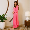 Gulabi Noor (Masleen Chikan Kurta Set)