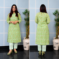 Mint Blossom (Modal Chikan Kurta)