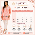 Women's Peach Chikankari Kurti | Premium Embroidered Straight Kurta | Rajvithi