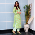 Mint Blossom (Modal Chikan Kurta)