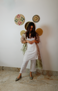 Zayna White (Georgette Chikankari Full Set)