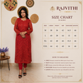 Red Embroidered Kurti with Sheer Sleeves