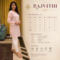 Women's Baby Pink Chikankari Kurti | Premium Embroidered Straight Kurta | Rajvithi