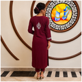 Rajvithi Women's Maroon A-Line Chikankari Kurta