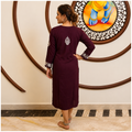 Rajvithi Women's Wine Color Rayon Chikankari Kurta