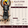 Rajvithi Women's Black Rayon Chikankari Nayra Kurta Set