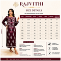 Rajvithi Women's Wine Color Rayon Chikankari Kurta