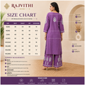 Rajvithi Women's Purple Chikankari Kurta Palazzo Set