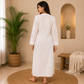 Rajvithi Women's White Chikankari Rayon Straight Kurta with Elegant Embroidery – Premium Ethnic Wear for Office, Festive & Casual Wear